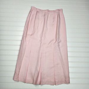 Vintage Barbiecore Christian Dior The Suit Lined Maxi‎ Skirt Kick Pleat Size 8